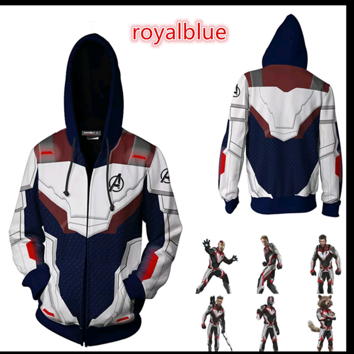 Avengers 4 Endgame Advanced Tech Hoodies Sweatshirt Cosplay Sweater Jacket Coats