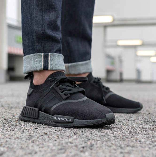 adidas nmd r1 primeknit japan triple black