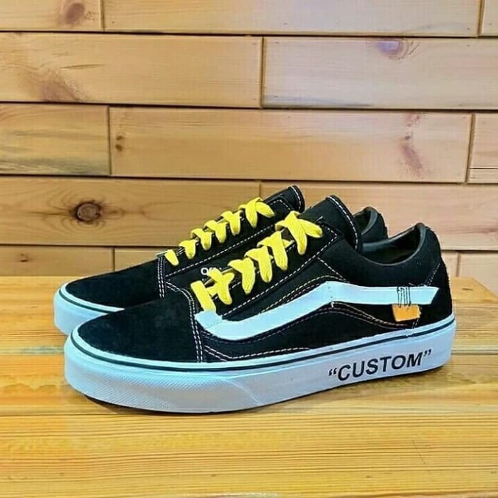 white vans old skool custom