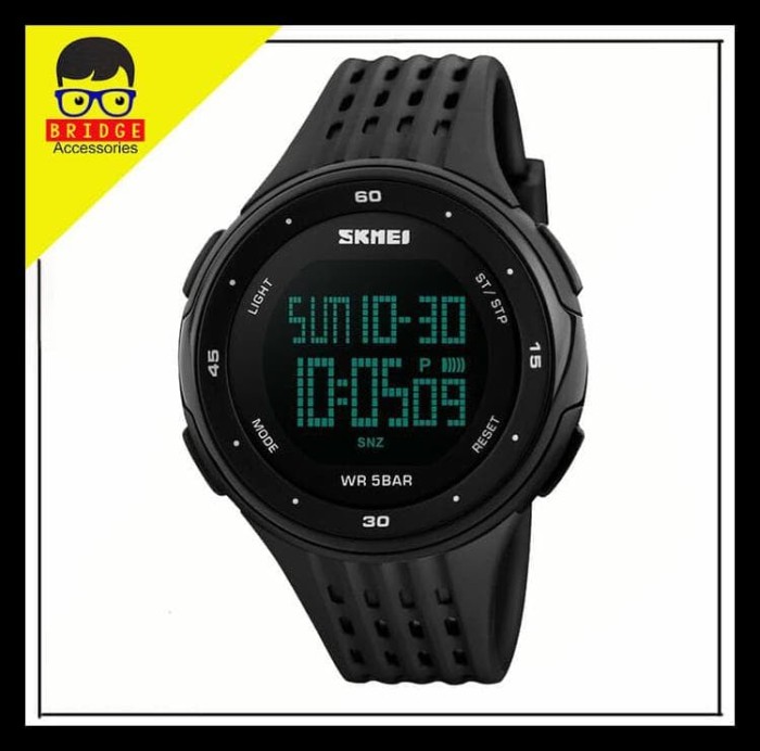 Skmei 1219 Jam Tangan Pria Sport Water Resistant 50M - Hitam " Murah "