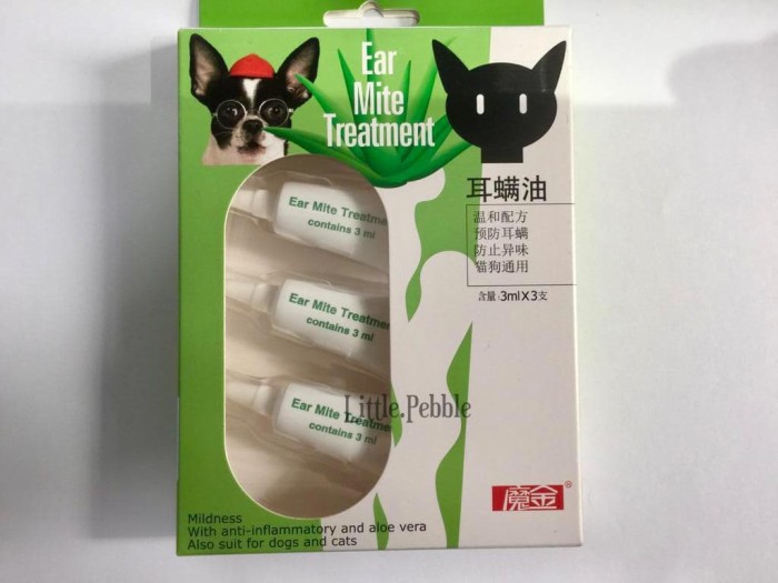 Jual Ear Mite Dogs Cats 3tube X3ml Obat Tetes Kutu Telinga