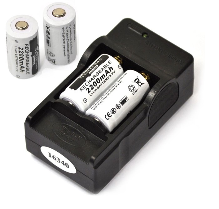 CR123A 16340 Li-ion Battery Charger Rechargeable Wall Charger For LED Flashlight