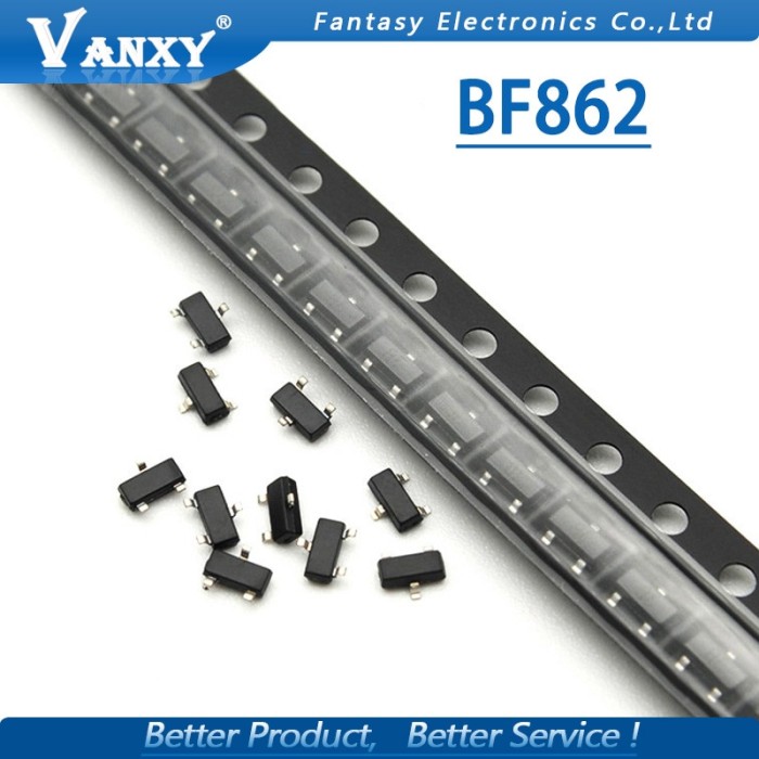 10PCS BF862 ORIGINAL JFET N-CHAN 20V SOT-23