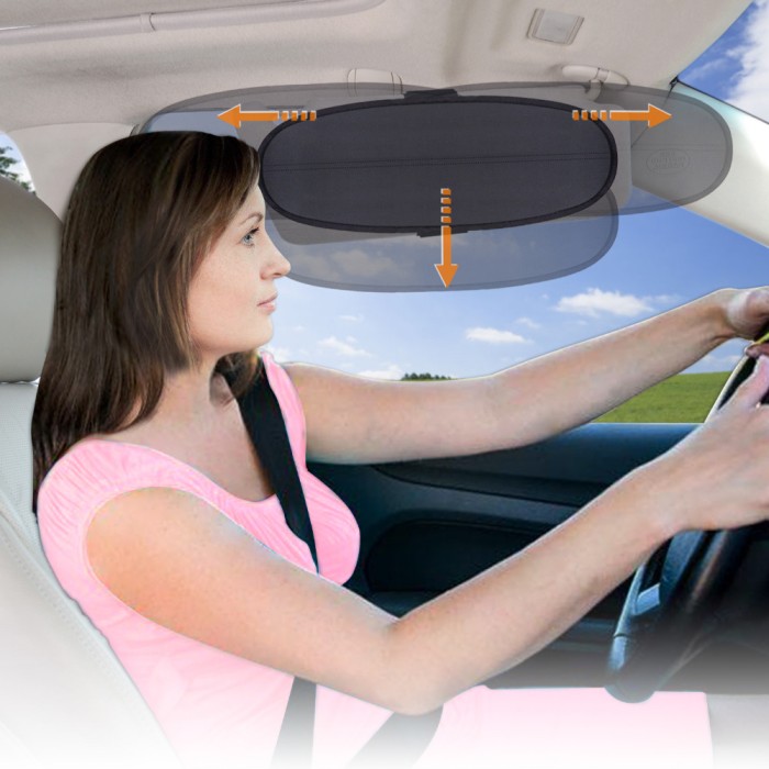 Car Visor Anti-glare Sunshade Extender for Front Seat Driver or Passenger 1 Piece WANPOOL Car Visor Sunshade grey
