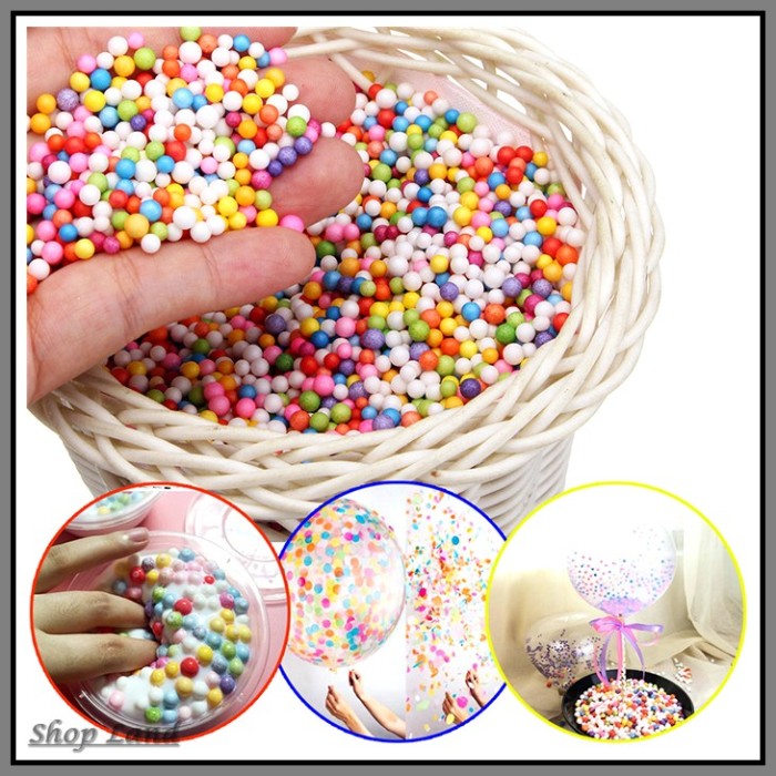 2000PCS 2.5-3.5mm DIY Slime Foam Balls Decor Accessories Styrofoam Bead Balls