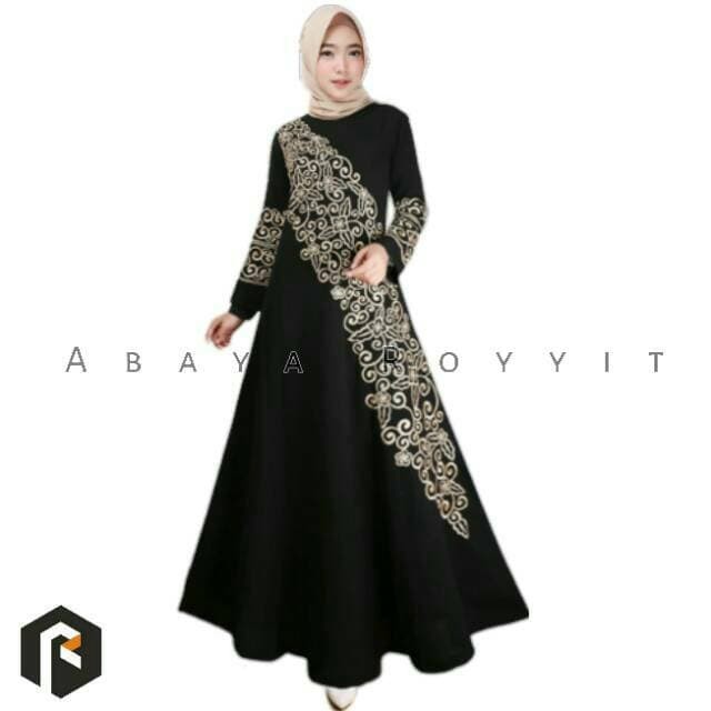 Jual JUBAH Exclusive Abaya Arab Hitam  Busana  Muslim Wanita  