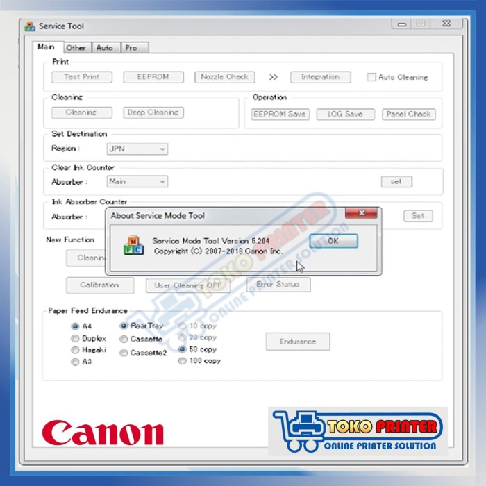 canon service tool v5204 download