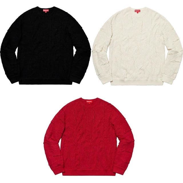 supreme textured pattern sweater