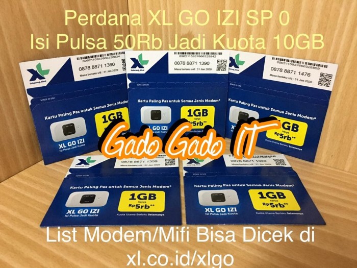 Jual Kartu Perdana Internet Xl Go Izi Modem Mifi Unlocked Huawei