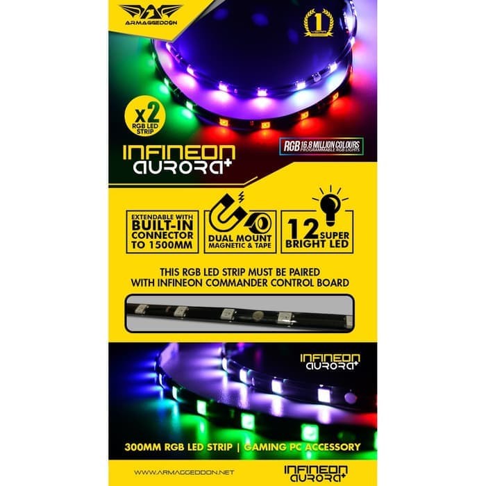 Powerlogic Armaggeddon Infineon Aurora (LED 2X STRIP) Enterkomputer Jual Beli Online Komputer