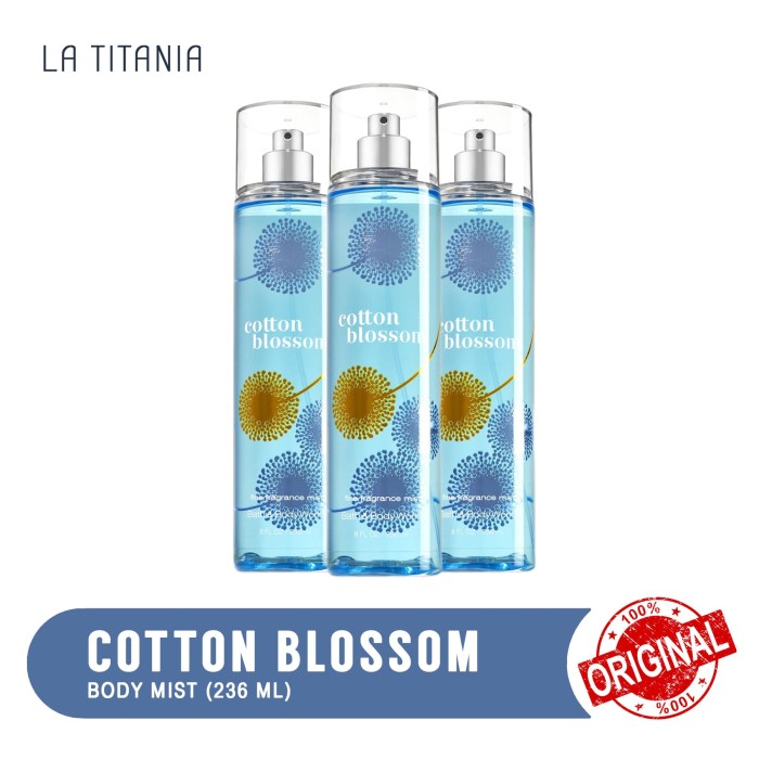 Jual Bath and Body Works Cotton Blossom Body Mist Jakarta Barat La Titania Tokopedia