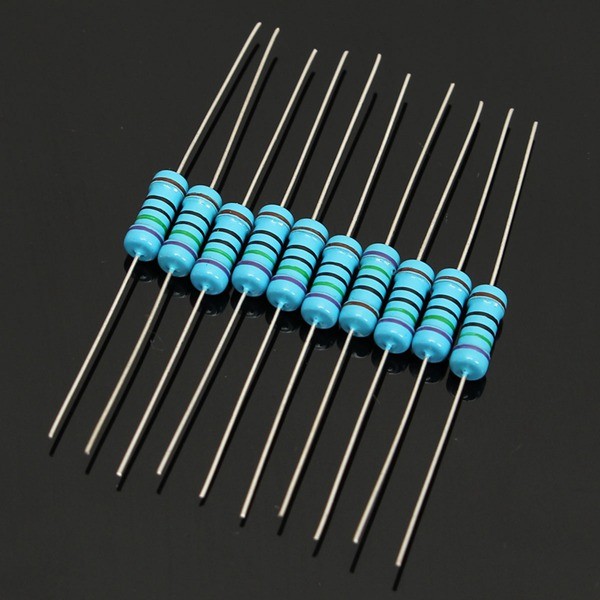 500pcs 50 value 1ohm~1M 1W Metal Film Resistor Assortment Kit 1 Watt