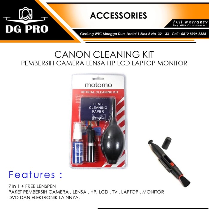Jual CANON CLEANING KIT PEMBERSIH CAMERA LENSA HP LCD LAPTOP MONITOR