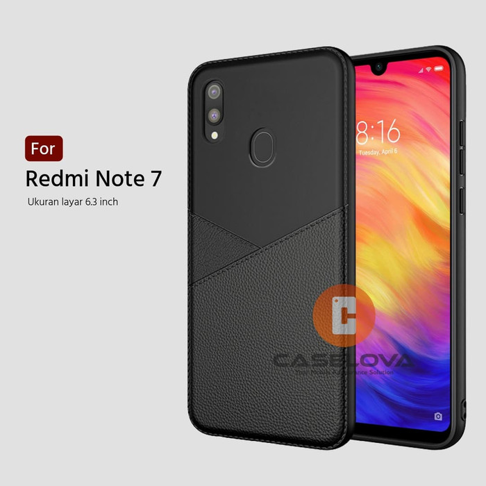Jual Case Redmi Note 7 Casing Slim Business Leather