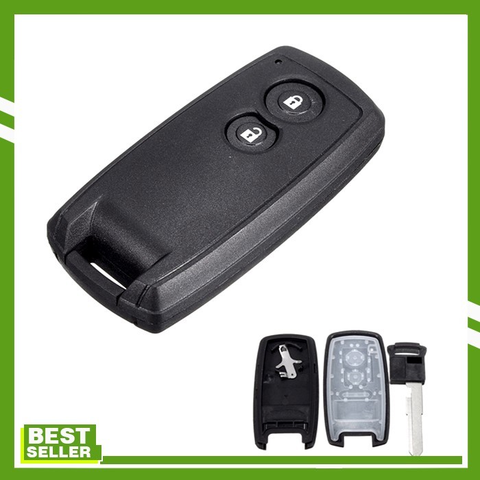 Uncut Blank Blade Remote Key Case Shell w// Chips For Suzuki SX4 Swift 2 Buttons