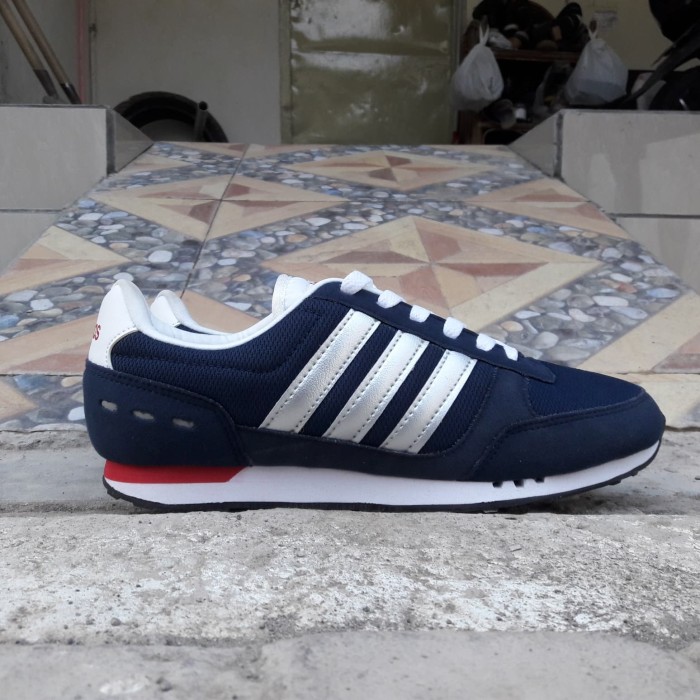 avaults sepatu sneakers adidas neo city racer black white gumsole original sepatu pria wanita sepatu olahraga sepatu sneakers