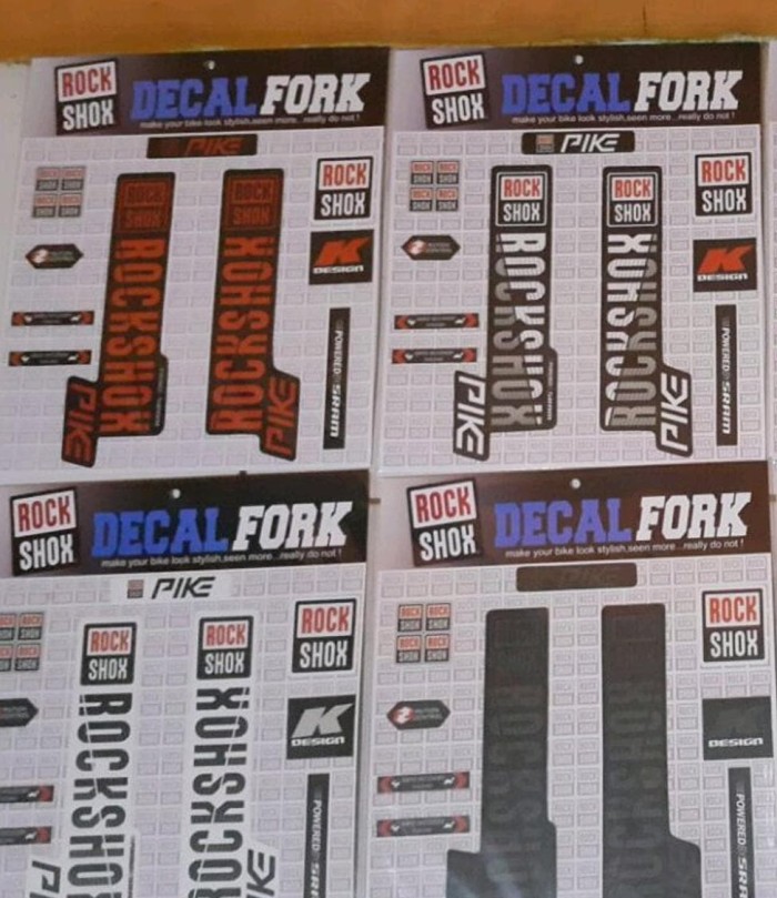 Brand New Custom RockShox Pike fork 27.5 29 orange glossy stickers kit decals