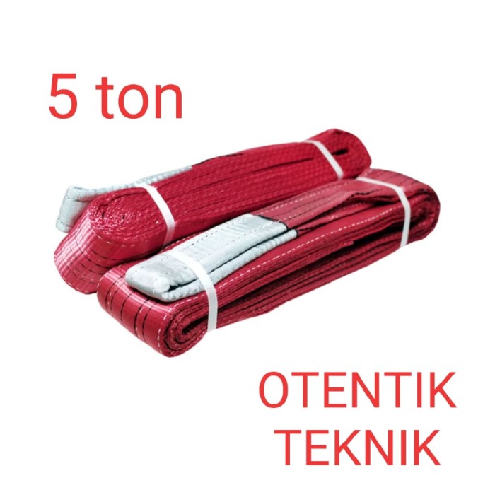 Jual WEBBING SLING BELT 5 TON X 6 METER TALI SABUK 5T X 6M WEBING