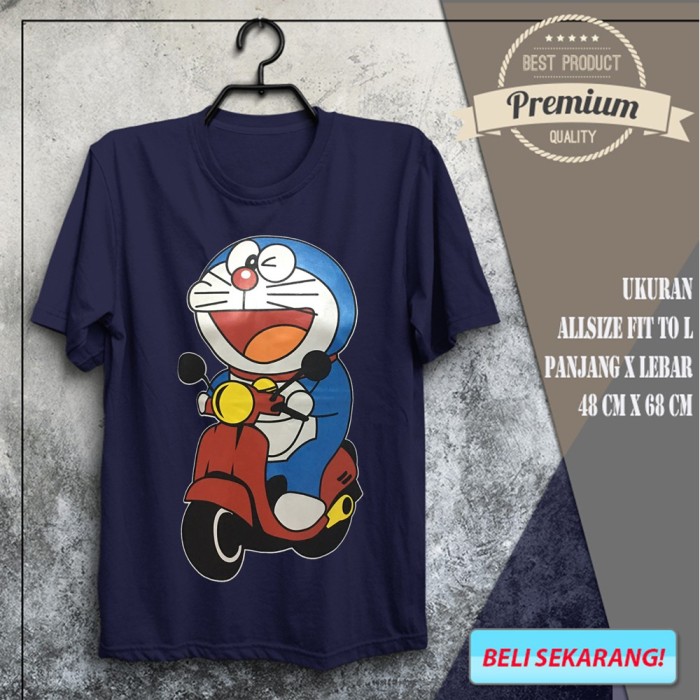 Jual Pakaian Cowok  Kaos  Pria  Baju  Kartun Doraemon  