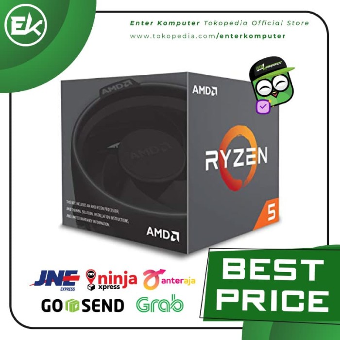 AMD Ryzen 5 Pinnacle Ridge 2600X 3.6Ghz Up To 4.2Ghz Cache 16MB 95W AM4 ...