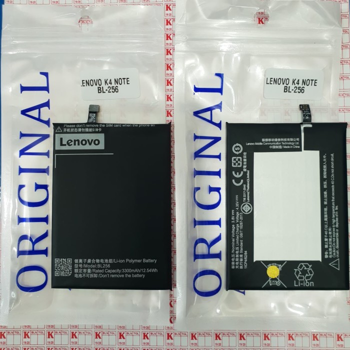 Foto Produk BATRE BATERE BATERAI BATRY BATERY LENOVO A7010 K4 NOTE ORIGINAL dari KING sparepart