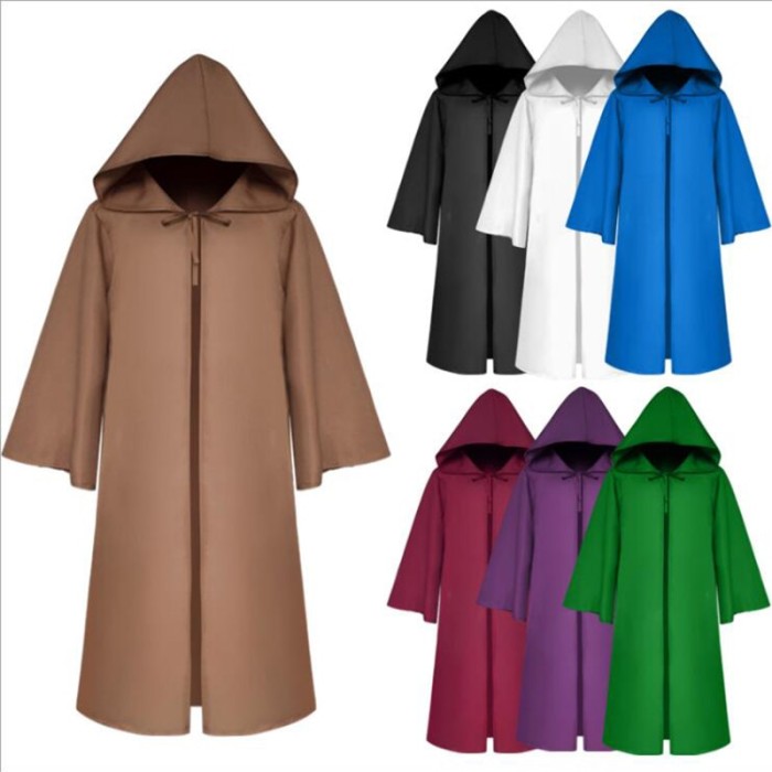 Star Wars Adult Kid Jedi Warrior Costume Hooded Cloak Robe Halloween Fancy Dress