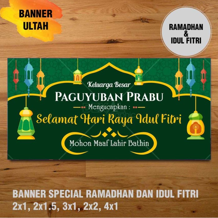 contoh banner  ucapan  selamat hari  raya  idul fitri lihat