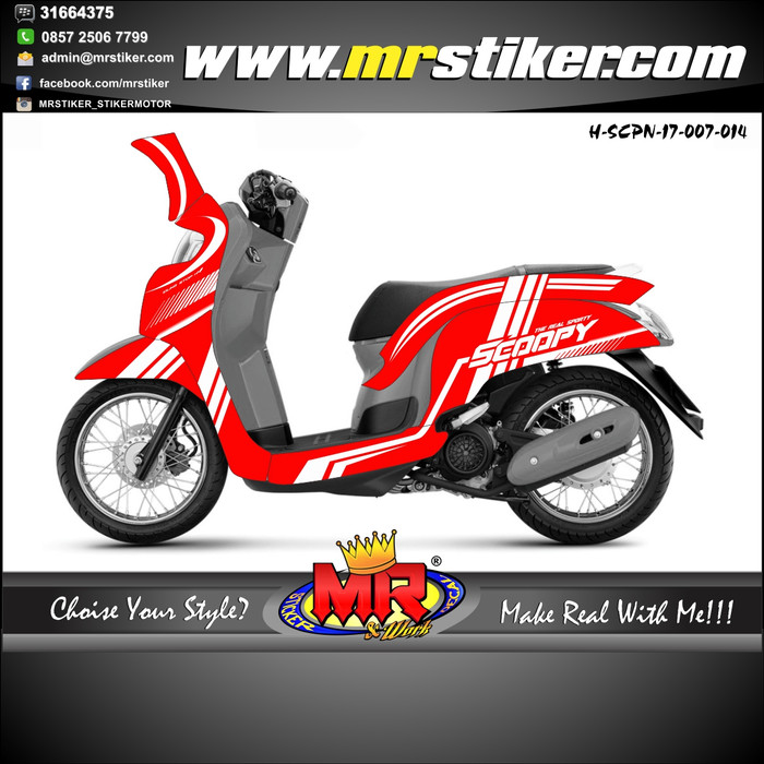 Jual Stiker Motor Scoopy 2019 Desain Keren Kab Klaten Mr