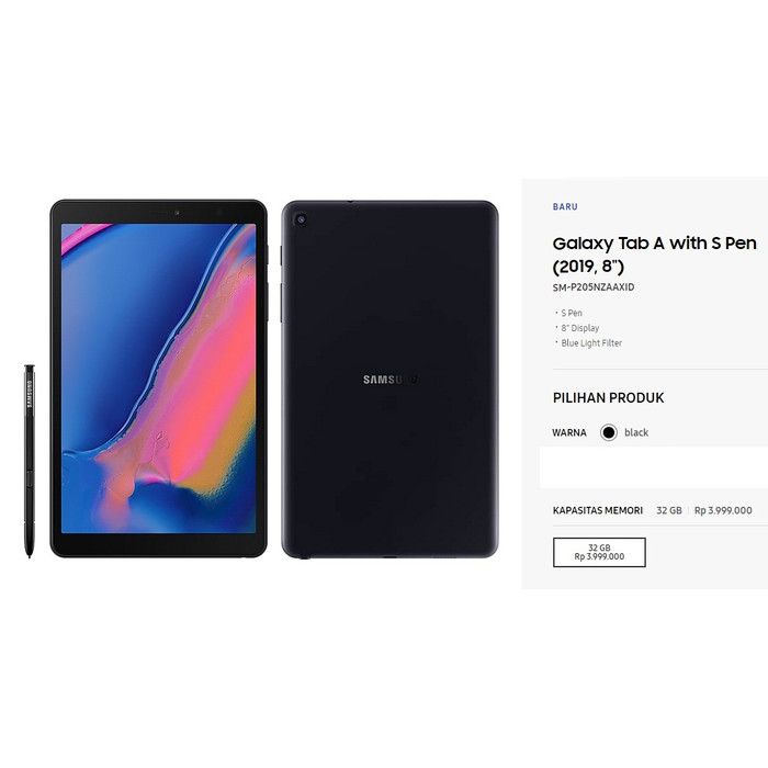 Jual SAMSUNG GALAXY TAB A - 8.0 With S-Pen 2019 3GB - 32GB