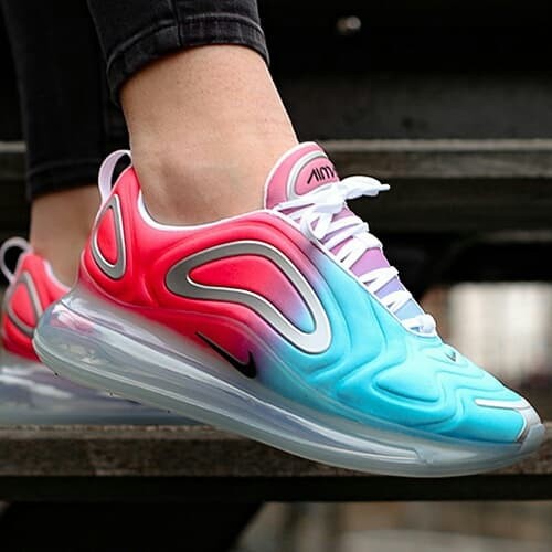 nike pink and blue sneakers