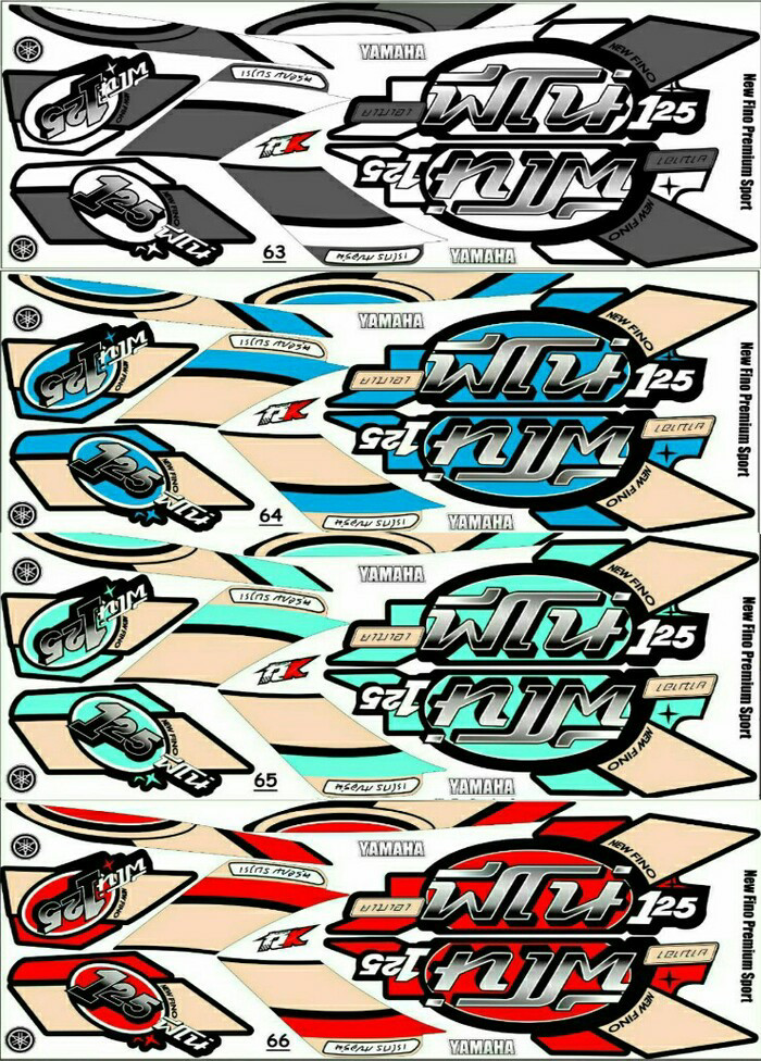 Jual Sticker Striping Variasi Thailand Thailook Fino 125 Blue