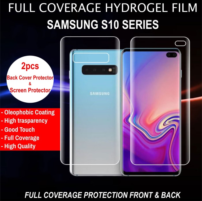 Jual Samsung S10e S10 S10 Plus Hydrogel Screen Protector Front
