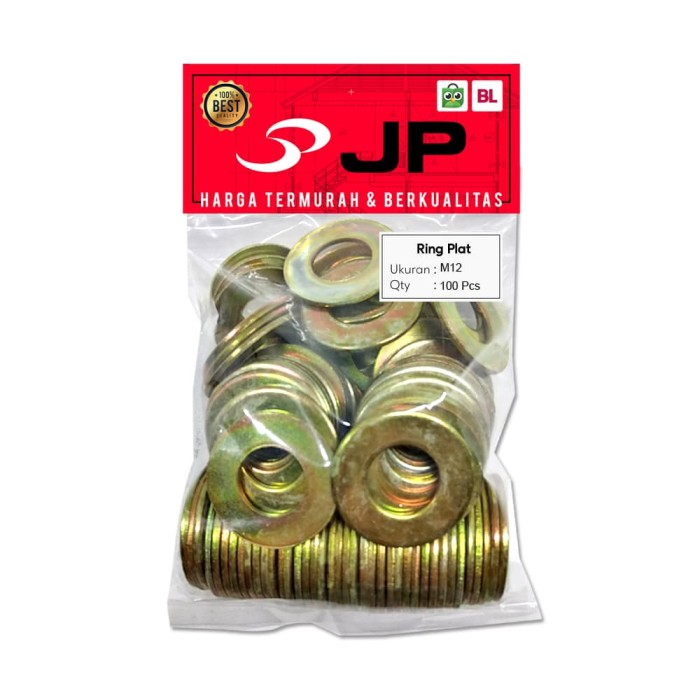 Foto Produk RING PLAT M 12 - RING PLAT BAUT M12 ISI 100 PCS dari Juragan Perkakas