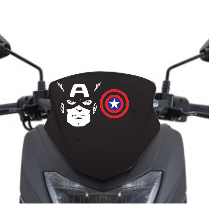 Jual CUTTING STIKER MOTOR WINDSHIELD VISOR CAPTAIN AMERICA Jual CUTTING STIKER MOTOR WINDSHIELD VISOR CAPTAIN AMERICA