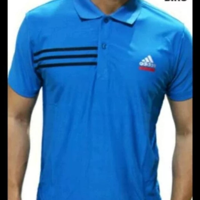 blue adidas polo