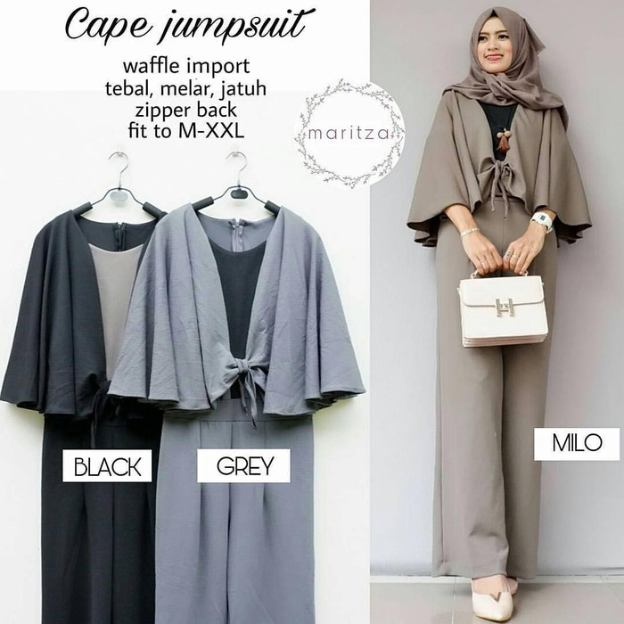 Jual Baju  Muslim Wanita Baju  Gamis  Cape Jumpsuit Murah 