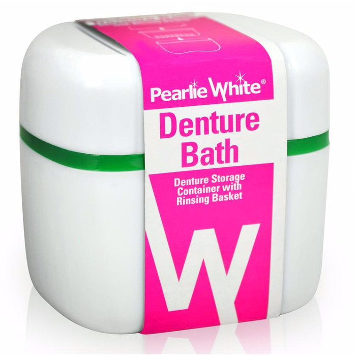 Jual pearlie white container gigi palsu denture case ...