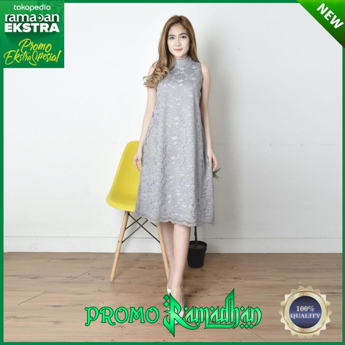 Jual Dress Brokat Modern Wanita Mewah Gaun Pesta Fashion Wanita Terbaru Grey Jakarta Pusat Alfa Shop Accessories Tokopedia