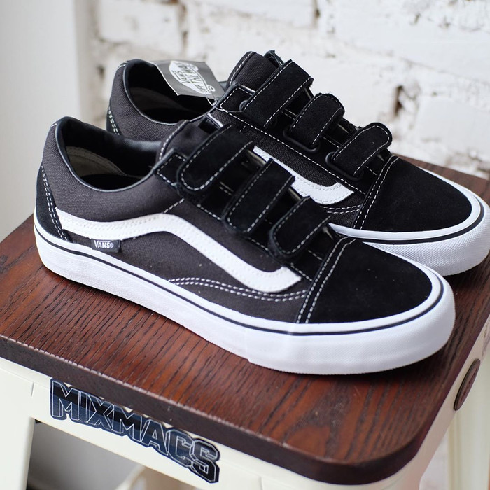 Jual Vans Oldskool Pro Velcro Black White Original BNIB BNWT - Kota Bandung - MiXMACS | Tokopedia