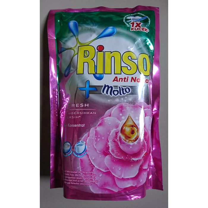 Jual Sabun Cuci Cair RINSO Anti Noda + MOLTO wangi ROSE
