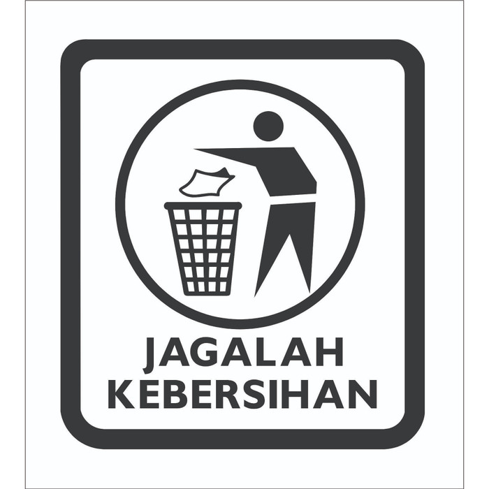 Stiker API Jual Stiker  Jagalah Kebersihan Jakarta Pusat V J 