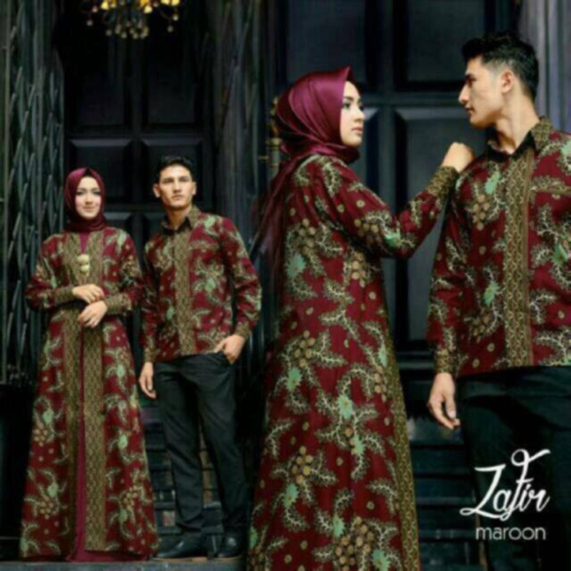 Jual Batik Couple Keluarga Modern Seragam Murah Lengan ...