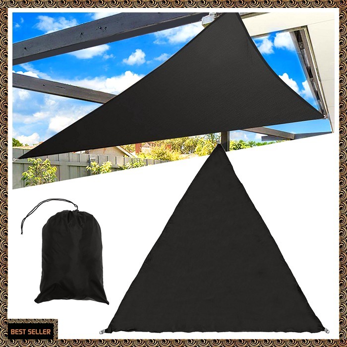 3x3x3m Triangles Waterproof Sunshade Sails Net for Garden Yard Beach Camp Tent