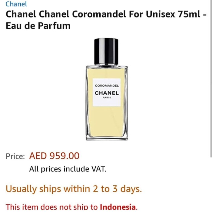 chanel coromandel 75ml price