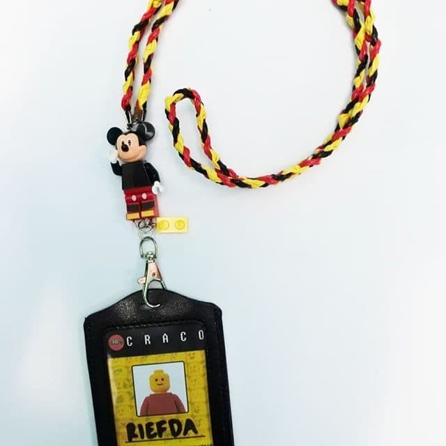 Mickey Mouse Character Mickey and Name ID Holder Lanyard Keychain