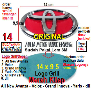 jual emblem logo grill toyota 14 all new avanza veloz innova yaris merah 1 kab agam aulia motor lubuk basung tokopedia jual emblem logo grill toyota 14 all new avanza veloz innova yaris merah 1 kab agam aulia motor lubuk basung tokopedia