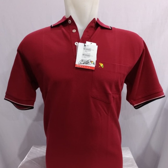 Foto Produk Kaos Kerah Polo Shirt ARNOLD PALMER Original Merah Maroon - Maroon, XL dari Mega Hero Shirts