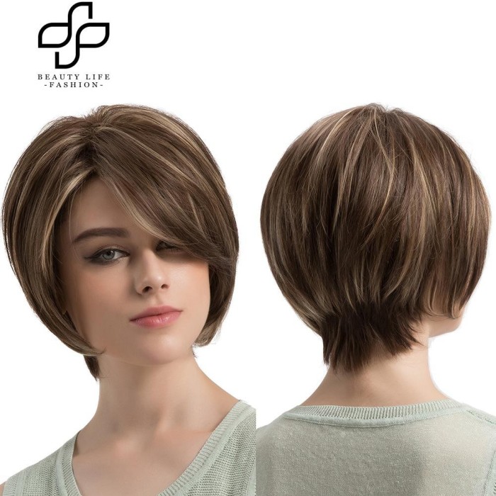 Jual Beauty Wanita Lurus Potongan Rambut Pendek Alami Lihatlah Wig Penuh De Jakarta Barat Peralatan Rumah Tangga02 Tokopedia