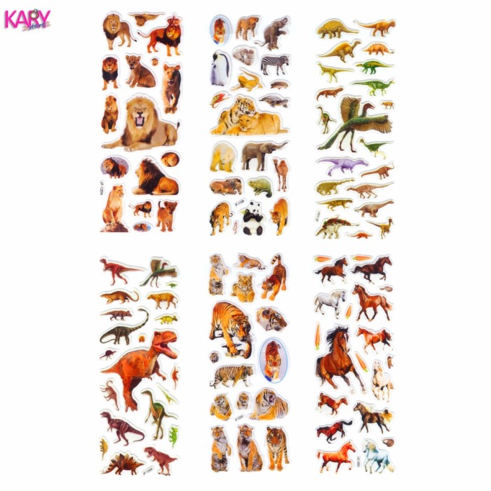 Jual Termurah 6 Lembar Margasatwa Hewan Liar Harimau Singa Membuat