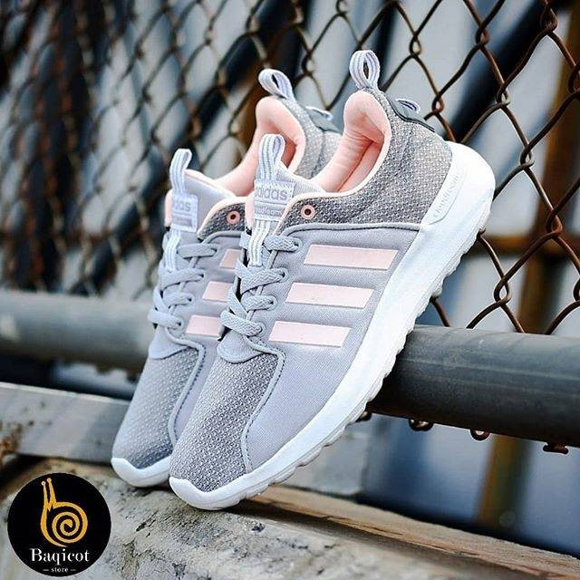 adidas cloudfoam lite racer grey peach